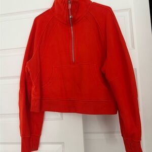 Red Half-Zip Pullover